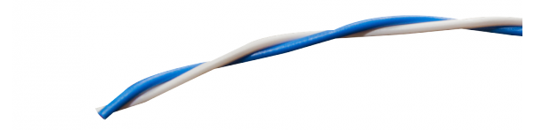 Fil de liaison Loxone bleu-blanc (5m)