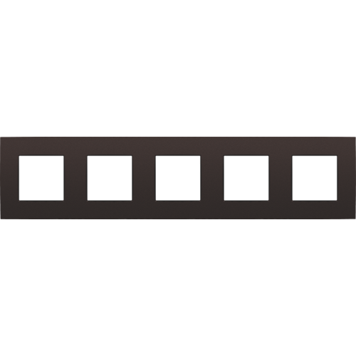 Plaque de recouvrement horizontale quintuple, couleur Intense dark brown (Niko 124-76005)