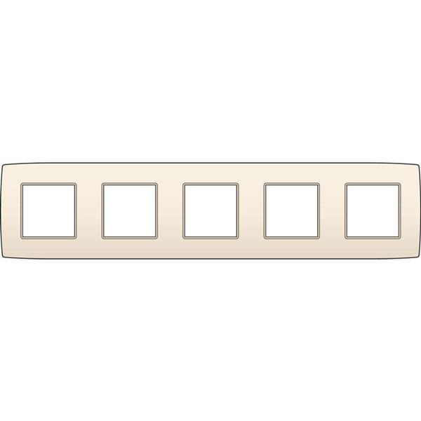 Plaque de recouvrement horizontale quintuple, couleur Original cream (Niko 100-76005)