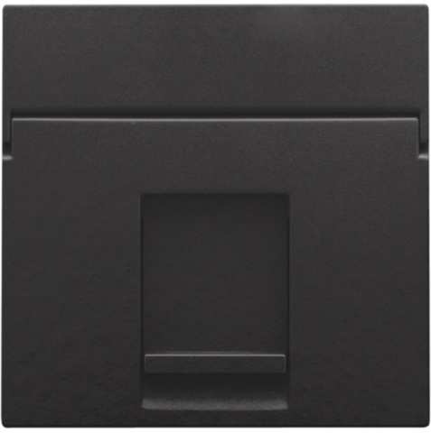 afwerkingsset, Piano zwart, enkelvoudige datacontactdoos, 200-65100
