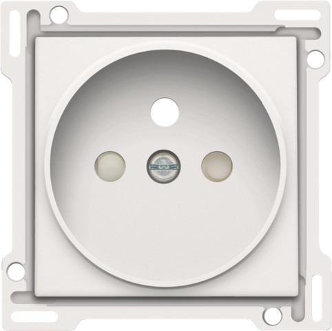 afwerkingsset, white steel, stopcontact inbouwdiepte 21mm Niko 154-66101