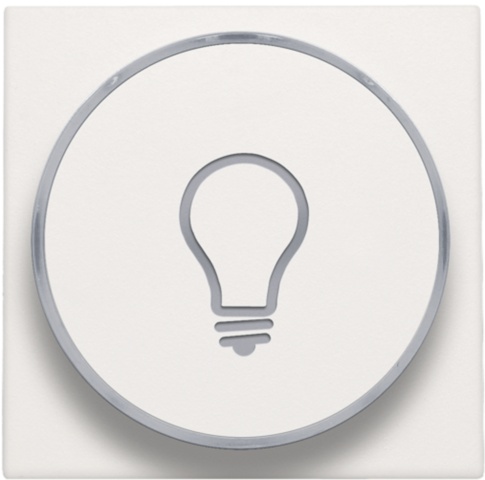 Ensemble de finition bouton poussoir éclairé symbole de lampe blanc