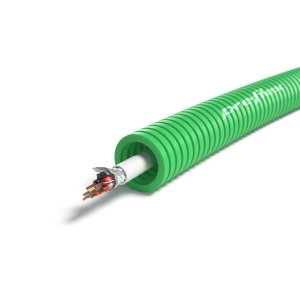 SAFE Ø16mm² avec câble d'alarme vert 4x0,22 / 2x0,75 - 100m - CPR: Cca s0 d0 a0