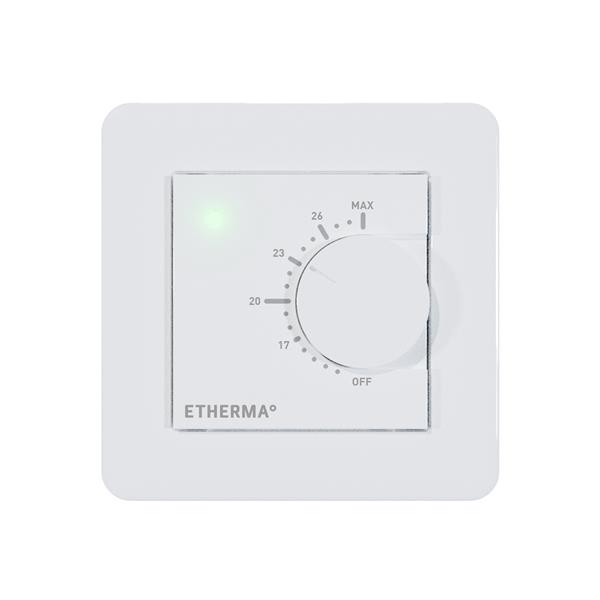 ETC Thermostat encastrable avec fonction d'application 5-28°C, blanc.