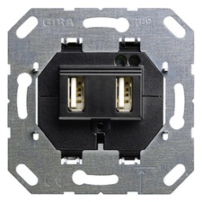 [CBO_235900] Basiselement USB-voeding 2-voudig Type A Zwart