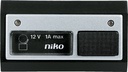 [NIK_05-540] bouton de sonnette 12V-1A avec lampe noir/alu