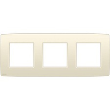 [NIK_100-76700] Plaque de recouvrement horizontale triple, couleur Original cream (Niko 100-76700)