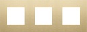 Niko Plaque de recouvrement horizontale triple, couleur Pure alu gold (Niko 221-76700)