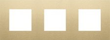 [NIK_221-76700] Plaque de recouvrement horizontale triple, couleur Pure alu gold (Niko 221-76700)