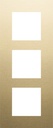 Niko Plaque de recouvrement triple verticale, couleur Pure alu gold (Niko 221-76300)