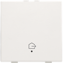 Niko Bouton-poussoir avec LED, symbole "quitter la maison", Blanc 101-52901
