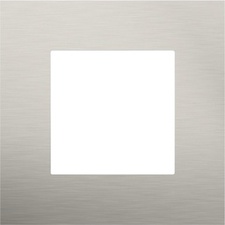 [NIK_150-76100] Plaque de recouvrement simple, couleur Pure stainless steel on anthracite (Niko 150-76100)