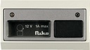 Niko bouton de sonnette 12V-1A avec lampe blanc/alu