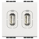 [BTIC_N4285C2] LL - 2 Chargeurs USB, blanc, 2 modules