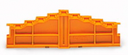 [WAGO_727-217] Plaque de fermeture basse 4 étages 7,62 mm d'épaisseur, orange