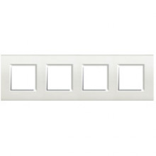 [BTIC_LNA4802M4BI] Plaque de recouvrement 4 x 2 modules LivingLight horizontal, blanc