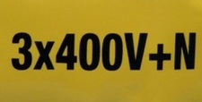 [4K_3X400VN] Sticker 3 x 400V+N 70x35mm