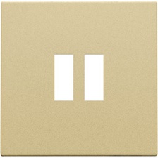[NIK_221-68001] Afwerkingsset USB-lader, Alu look Gold, 221-68001