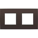 Niko Plaque de recouvrement horizontale double, couleur brun foncé intense (Niko 124-76800)
