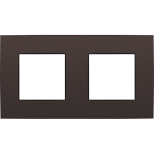 [NIK_124-76800] Plaque de recouvrement horizontale double, couleur brun foncé intense (Niko 124-76800)