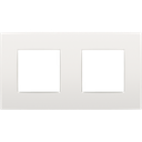 Niko Plaque de recouvrement horizontale double, couleur blanc intense 120-76800