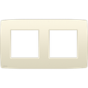 Niko Plaque de recouvrement horizontale double, couleur crème originale (Niko 100-76800)