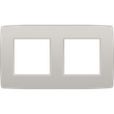 Niko Plaque de recouvrement horizontale double, couleur gris clair original (Niko 102-76800)