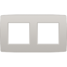 [NIK_102-76800] Plaque de recouvrement horizontale double, couleur gris clair original (Niko 102-76800)