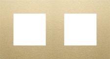 [NIK_221-76800] Tweevoudige horizontale afdekplaat, kleur Pure alu gold (Niko 221-76800)