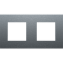 Niko Plaque de recouvrement horizontale double, couleur gris acier alu pur (Niko 220-76800)