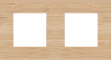 [NIK_156-76800] Plaque de recouvrement horizontale double, couleur bambou pur (Niko 156-76800)