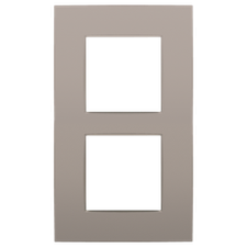 [NIK_123-76200] Plaque de recouvrement verticale double, couleur Intense bronze (Niko 123-76200)
