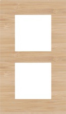 [NIK_156-76200] Plaque de recouvrement verticale double, couleur Pure bambou (Niko 156-76200)
