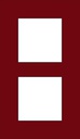 Niko Plaque de recouvrement verticale double, couleur Pure rouge naturel (Niko 152-76200)