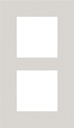 Niko Plaque de recouvrement verticale double, couleur Pure gris doux naturel (Niko 159-76200)