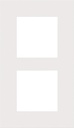 Niko Plaque de recouvrement verticale double, couleur Pure acier blanc (Niko 154-76200)