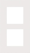 [NIK_154-76200] Tweevoudige verticale afdekplaat, kleur Pure white steel (Niko 154-76200)
