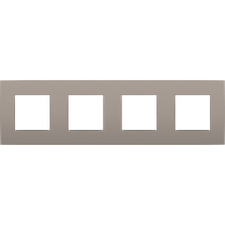 [NIK_123-76400] Viervoudige horizontale afdekplaat, kleur Intense bronze (Niko 123-76400)