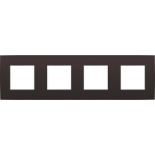 [NIK_124-76400] Plaque de couverture horizontale quadruple, couleur Intense dark brown (Niko 124-76400)