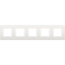 [NIK_120-76005] Plaque de recouvrement horizontale quintuple, couleur Intense white 120-76005