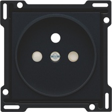 [NIK_161-66101] afwerkingsset, zwart, stopcontact inbouwdiepte 21mm Niko 161-66101
