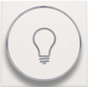 Niko Ensemble de finition bouton poussoir éclairé symbole de lampe blanc