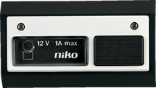 [NIK_05-540-23] Bouton de sonnette 12V-1A avec lampe noir/blanc